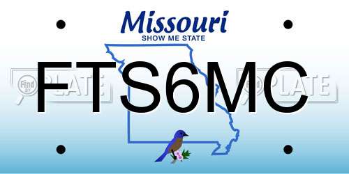 FTS6MC Missouri License Plate