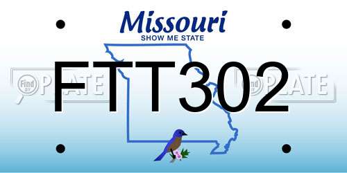 FTT302 Missouri License Plate