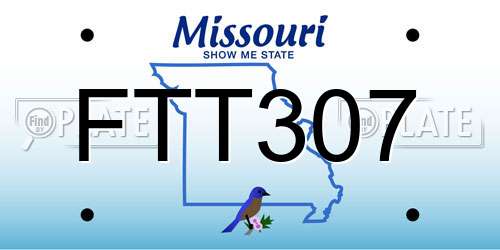 FTT307 Missouri License Plate