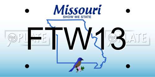 FTW13 Missouri License Plate