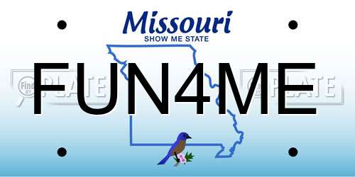 FUN4ME Missouri License Plate