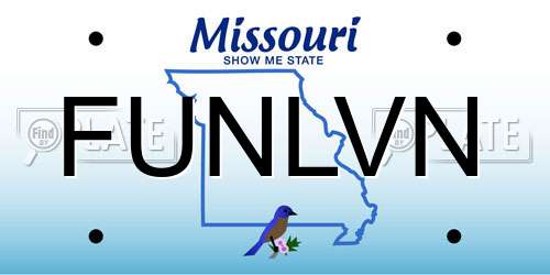 FUNLVN Missouri License Plate
