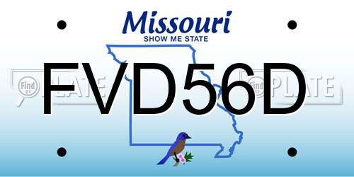 FVD56D Missouri License Plate