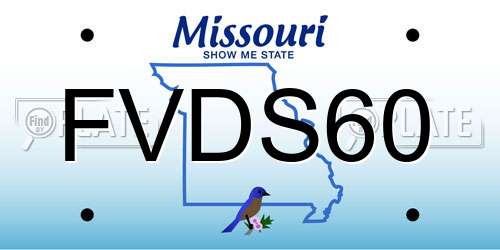 FVDS60 Missouri License Plate