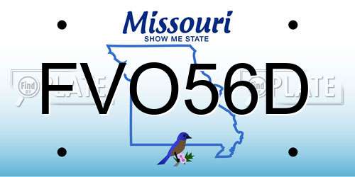 FVO56D Missouri License Plate
