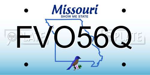 FVO56Q Missouri License Plate