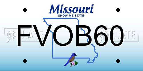 FVOB60 Missouri License Plate