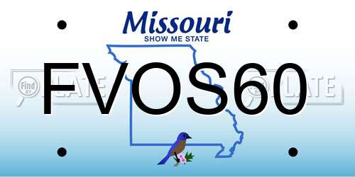 FVOS60 Missouri License Plate