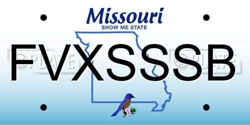 FVXSSSB Missouri License Plate