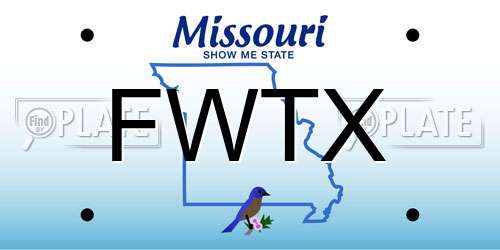 FWTX Missouri License Plate