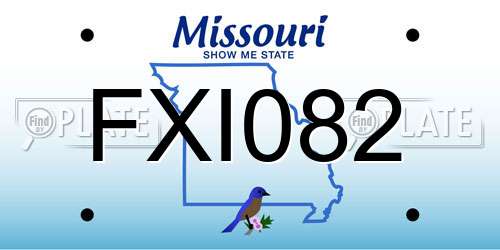 FXI082 Missouri License Plate