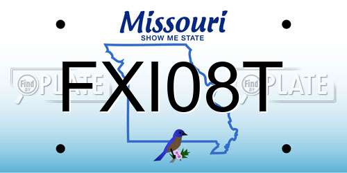 FXI08T Missouri License Plate