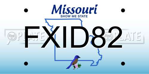 FXID82 Missouri License Plate