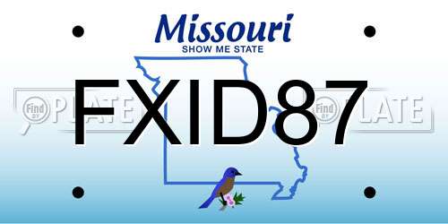 FXID87 Missouri License Plate