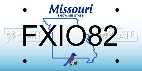 FXIO82 Missouri License Plate
