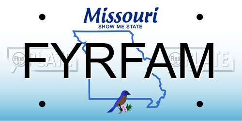 FYRFAM Missouri License Plate