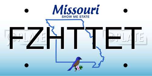 FZHTTET Missouri License Plate