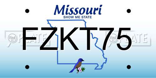 FZKT75 Missouri License Plate