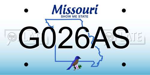 G026AS Missouri License Plate
