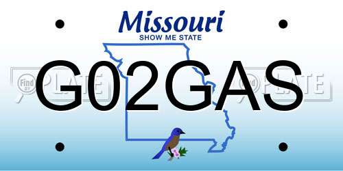 G02GAS Missouri License Plate
