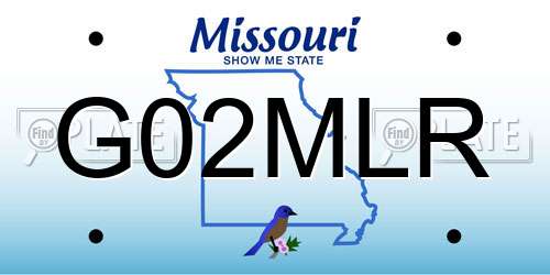 G02MLR Missouri License Plate