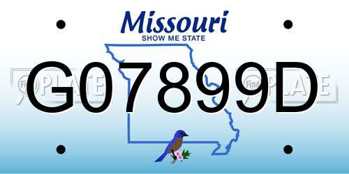 G07899D Missouri License Plate