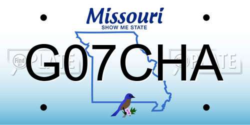 G07CHA Missouri License Plate