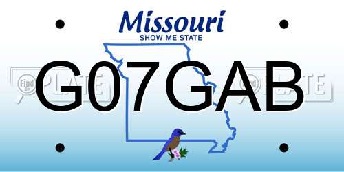 G07GAB Missouri License Plate