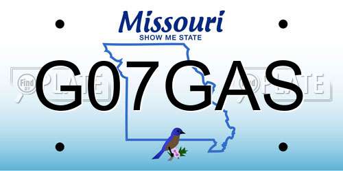G07GAS Missouri License Plate