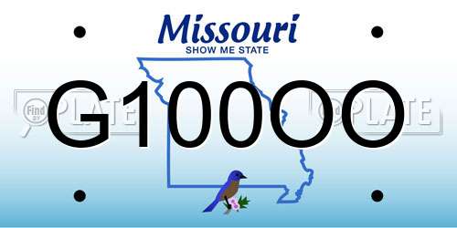 G100OO Missouri License Plate