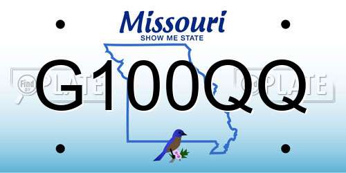 G100QQ Missouri License Plate