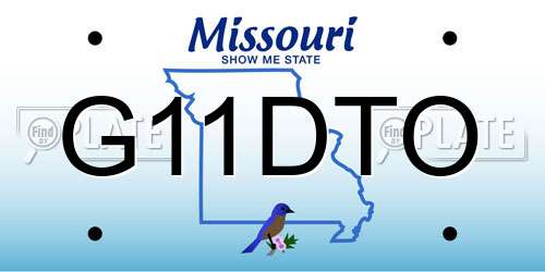 G11DTO Missouri License Plate