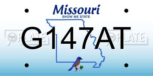 G147AT Missouri License Plate