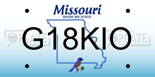G18KIO Missouri License Plate