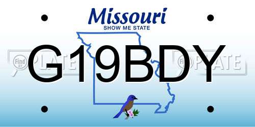G19BDY Missouri License Plate