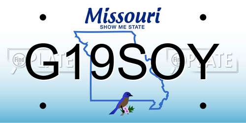 G19SOY Missouri License Plate
