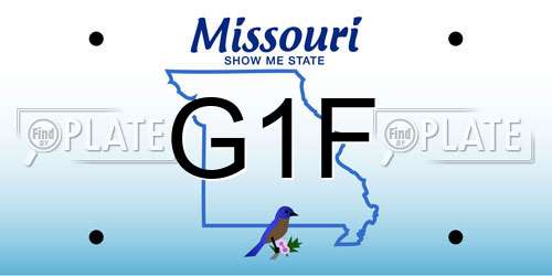 G1F Missouri License Plate