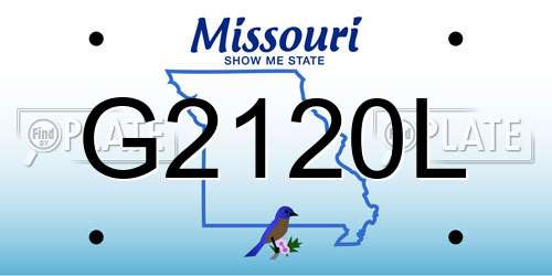 G2120L Missouri License Plate