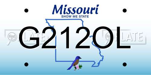 G212OL Missouri License Plate