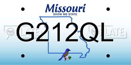 G212QL Missouri License Plate