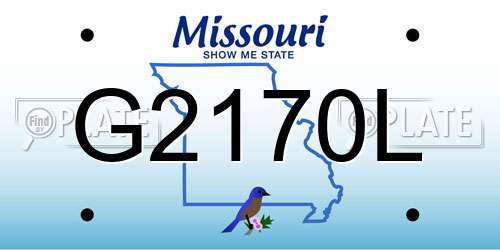 G2170L Missouri License Plate