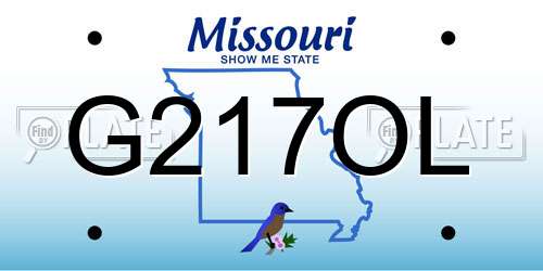 G217OL Missouri License Plate