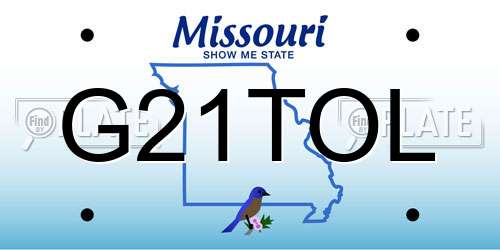 G21TOL Missouri License Plate