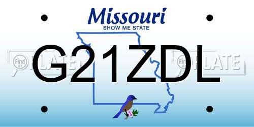 G21ZDL Missouri License Plate