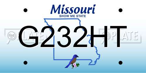 G232HT Missouri License Plate