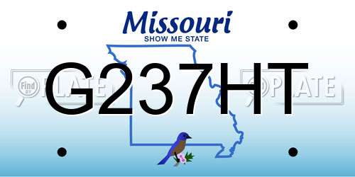 G237HT Missouri License Plate