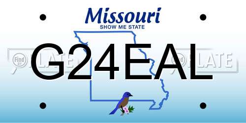 G24EAL Missouri License Plate