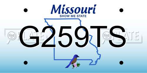 G259TS Missouri License Plate