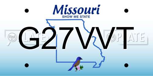 G27VVT Missouri License Plate