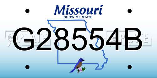 G28554B Missouri License Plate